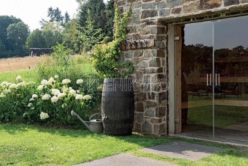 Plastový sud na vodu BARRIQUE hnedý 250